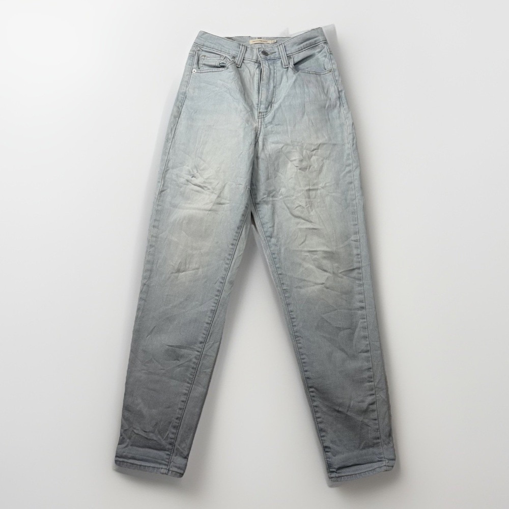 Levi's High Waisted Taper Jeans Women's 25 Light Wash Denim Classic - Flaws - Picture 1 of 11